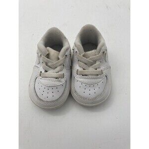 Nike Force 1 Crib Booties Shoes Size 2C Baby Infant Triple White